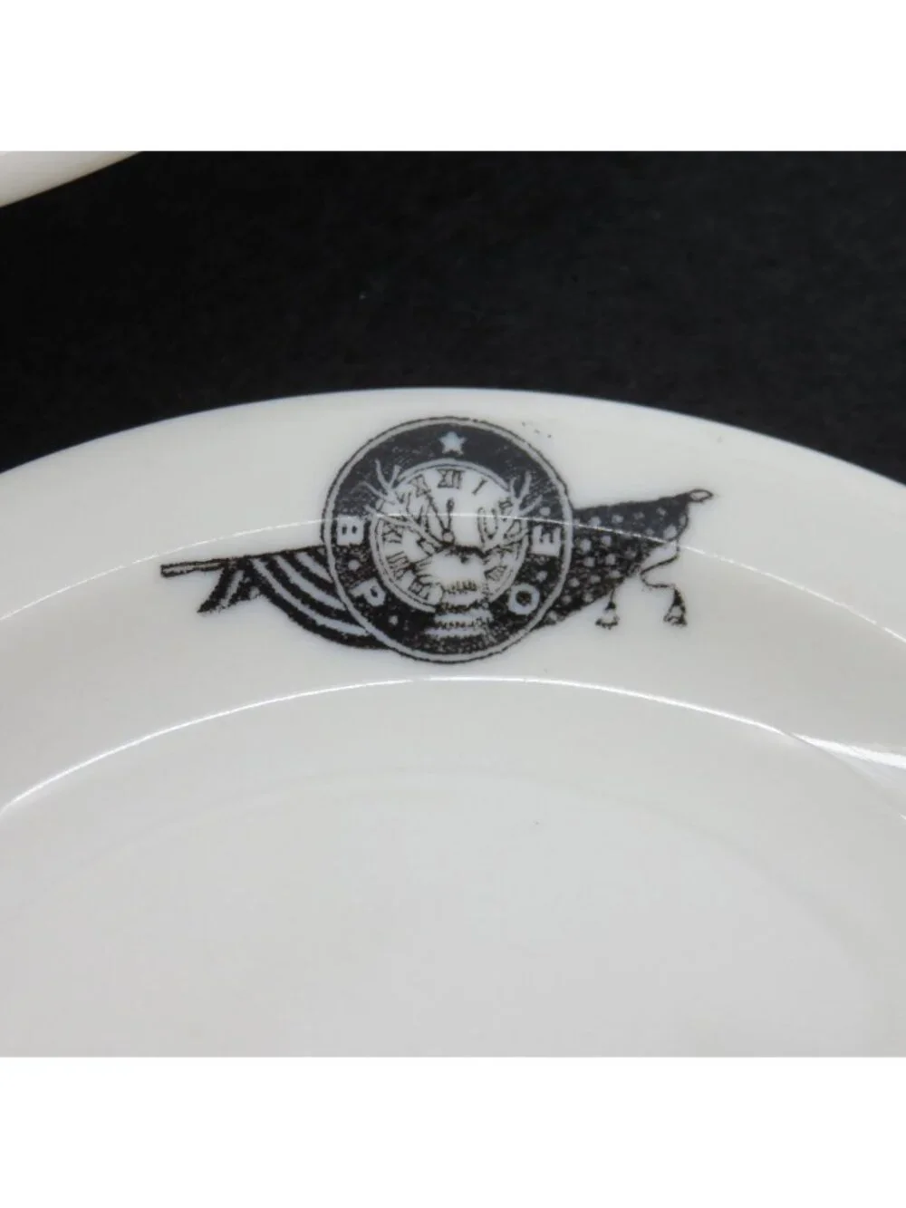 McNichol China Elks Lodge BPOE Bowl Plate Set Clarksburg VA Made in USA Vintage